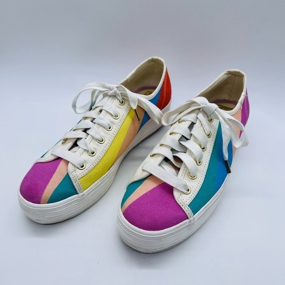 KEDS X KATE SPADE TRIPLE KICK PLATFORM SNEAKERS SIZE 8.5 - Picture 2 of 15